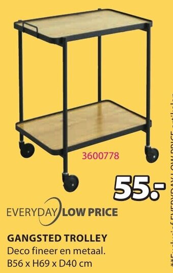 Jysk Gangsted trolley aanbieding