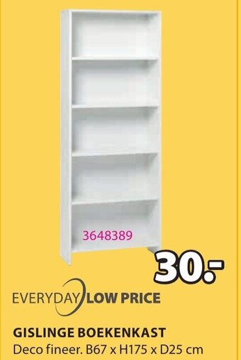 Jysk Gislinge boekenkast aanbieding