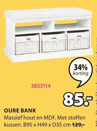 Jysk Oure bank aanbieding