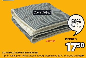 Jysk Sunndal katoenen dekbed aanbieding