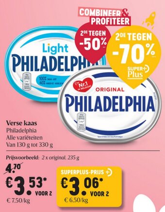 Delhaize Verse kaas Philadelphia aanbieding