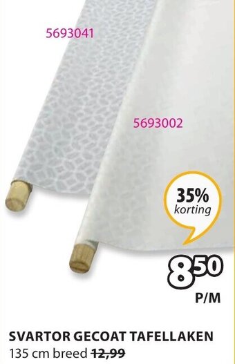 Jysk Svartor gecoat tafellaken aanbieding
