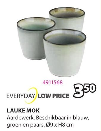 Jysk Lauke mok aanbieding