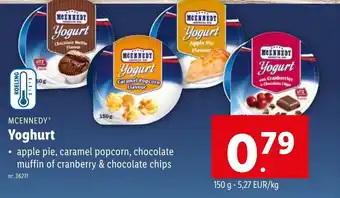 Lidl MCENNEDY Yoghurt aanbieding