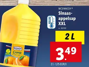 Lidl MCENNEDY Sinaasappelsap XXL 2L aanbieding
