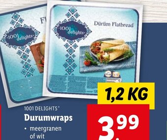 Lidl 1001 DELIGHTS Durumwraps 1.2kg aanbieding