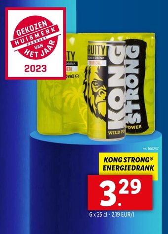 Lidl KONG STRONG ENERGIEDRANK aanbieding