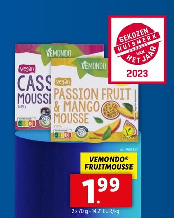 Lidl VEMONDO FRUITMOUSSE aanbieding