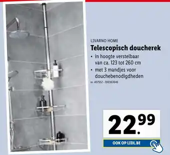 Lidl LIVARNO HOME Telescopisch doucherek aanbieding