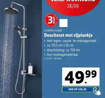 Lidl LIVARNO HOME Doucheset met zijplankje aanbieding