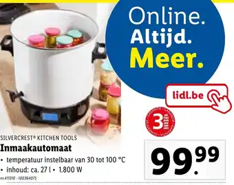 Lidl SILVERCREST KITCHEN TOOLS Inmaakautomaat aanbieding