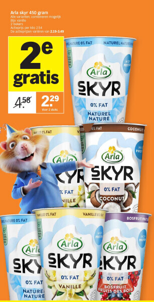 Albert Heijn Arla skyr 450 gram aanbieding