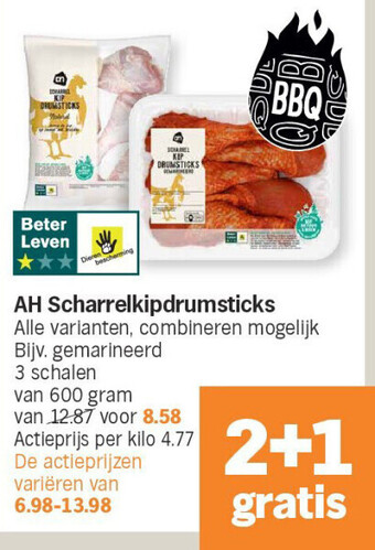 Albert Heijn Ah scharrelkipdrumsticks aanbieding