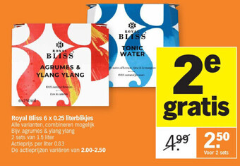 Royal bliss 6 x 0.25 literblikjes