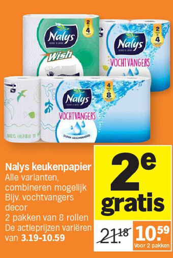 Albert Heijn Nalys keukenpapier aanbieding