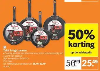 Albert Heijn Tefal tough pannen aanbieding