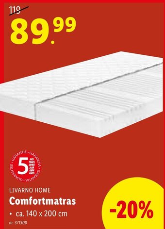 Lidl LIVARNO HOME Comfortmatras aanbieding
