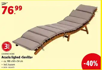 Lidl LIVARNO HOME Acacia ligbed Sevilla aanbieding