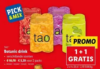 Lidl TAO Botanic drink aanbieding