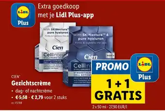 Lidl CIEN Gezichtscrème aanbieding
