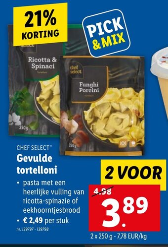 Lidl CHEF SELECT Gevulde tortelloni aanbieding