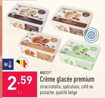 ALDI MUCCI Crème glacée premium 1L aanbieding