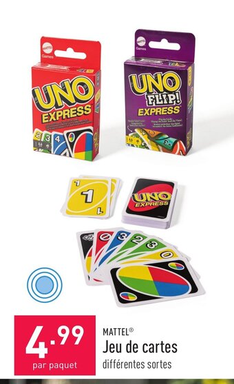 ALDI MATTEL Jeu de cartes aanbieding