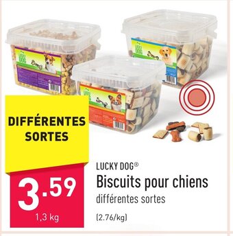 ALDI LUCKY DOG Biscuits pour chiens aanbieding