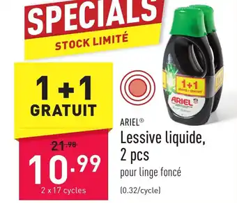 ALDI ARIEL Lessive liquide, 2 pcs aanbieding