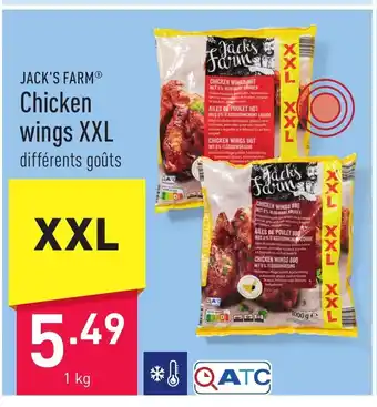 ALDI JACK'S FARM Chicken wings XXL différents goûts aanbieding