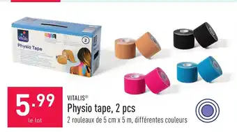 ALDI VITALIS Physio Tape 2pcs aanbieding