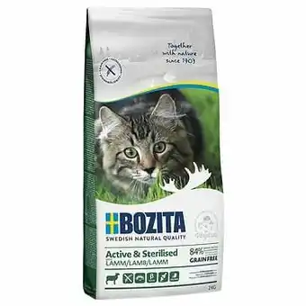 Zooplus 2kg Grainfree Active & Sterilised Lam Bozita Kattenvoer aanbieding