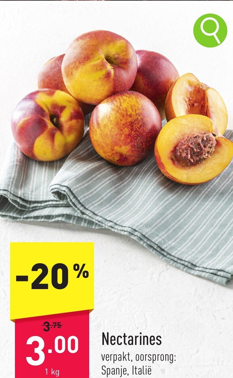 Nectarines 1kg promotie bij ALDI