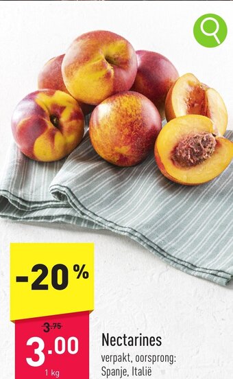 ALDI Nectarines 1kg aanbieding