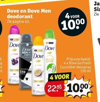 Kruidvat Dove en dove men deodorant aanbieding