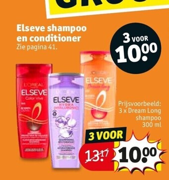 Kruidvat Elseve shampoo en conditioner aanbieding