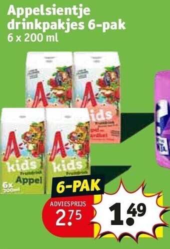 Appelsientje drinkpakjes 6-pak