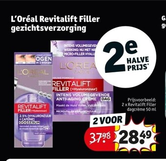 Kruidvat L’oréal revitalift filler gezichtsverzorging aanbieding