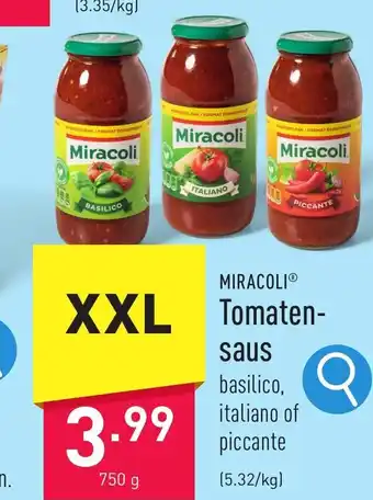 ALDI MIRACOLIⓇ Tomatensaus 750g aanbieding