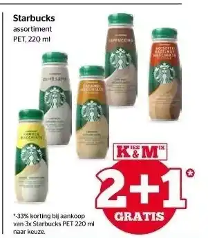 Spar Starbucks assortiment pet. 220 ml aanbieding