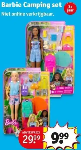 Kruidvat Barbie camping set aanbieding
