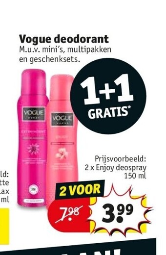 Kruidvat Vogue deodorant aanbieding