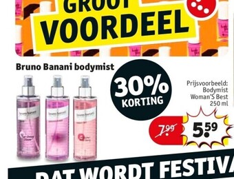 Kruidvat Bruno banani bodymist aanbieding