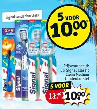 Kruidvat Signal classic clean medium tandenborstel aanbieding