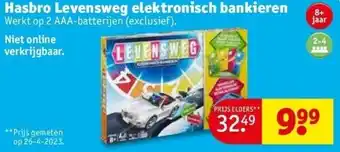 Kruidvat Hasbro levensweg elektronisch bankieren aanbieding