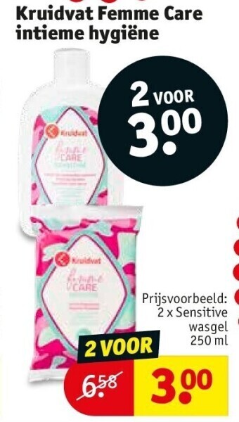 Kruidvat Kruidvat femme care intieme hygiëne aanbieding