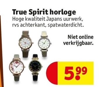 Kruidvat True spirit horloge aanbieding