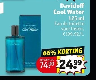 Kruidvat Davidoff cool water 125 ml aanbieding