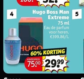 Kruidvat Hugo boss man extreme 75 ml aanbieding