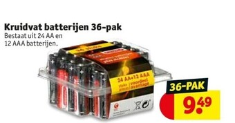 Kruidvat Kruidvat batterijen 36-pak aanbieding